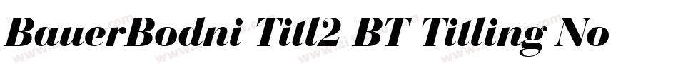 BauerBodni Titl2 BT Titling No.2字体转换